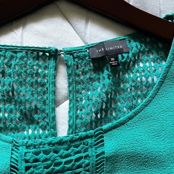 Teal Straight Line Dress with Woven Detailing - Picture 4 of 8